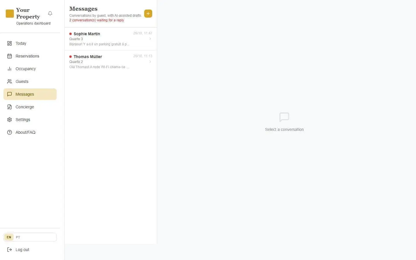 Hospitality Dashboard feature 3